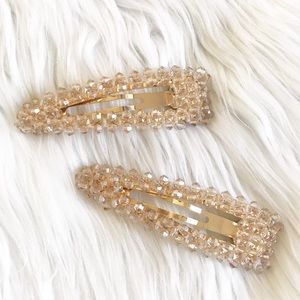 Jumbo crystal barrettes